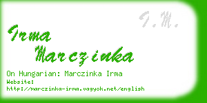 irma marczinka business card